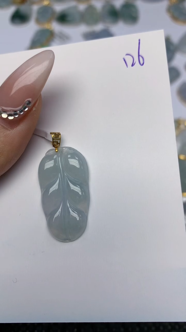 【闪购商品】翡翠颈饰18K金镶嵌天然翡翠A货