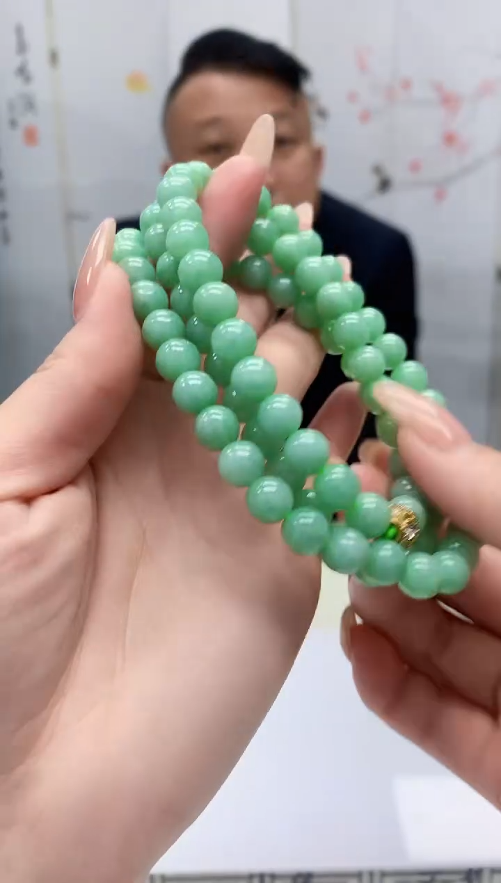 【闪购商品】定制翡翠未镶嵌4969jj-毛货珠链26