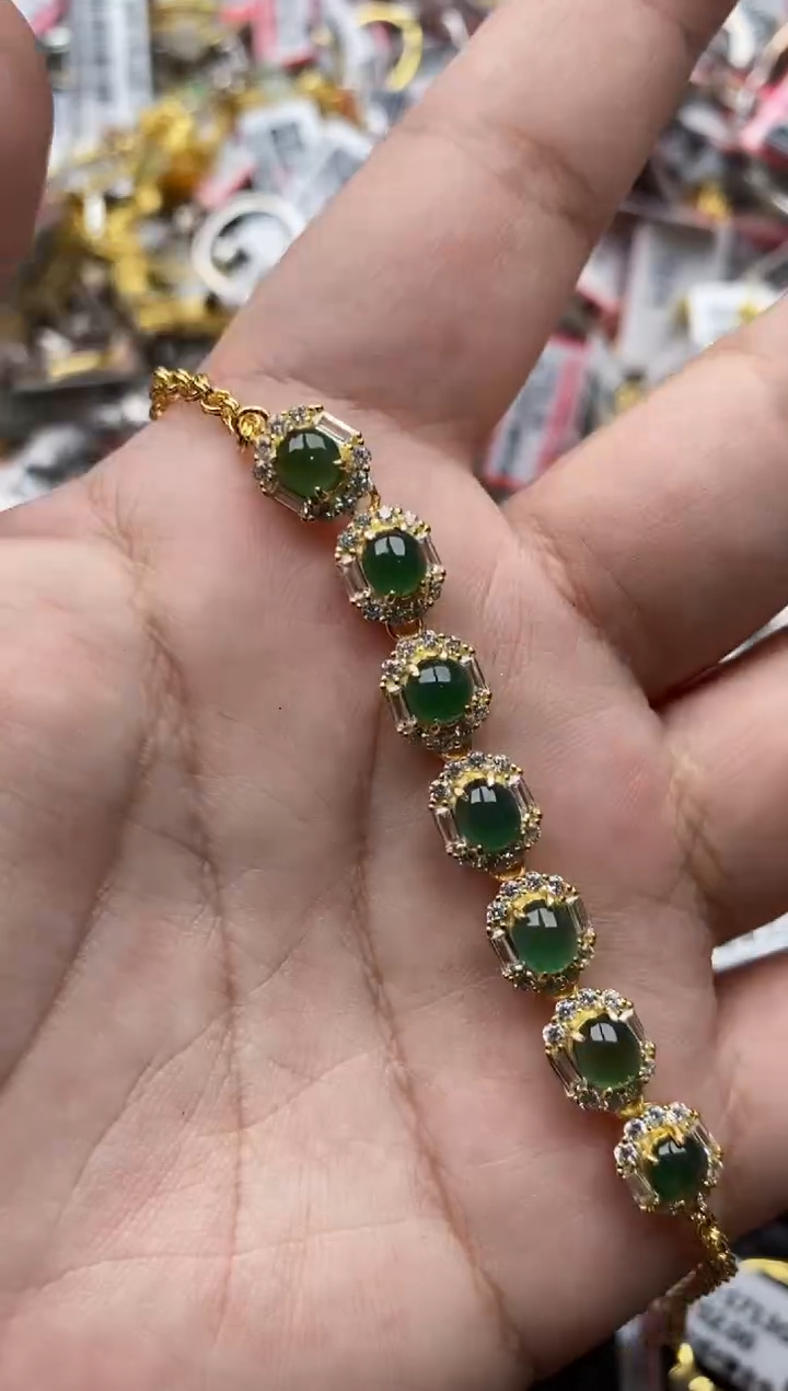 【闪购商品】翡翠戒指银S925镶嵌7777---1