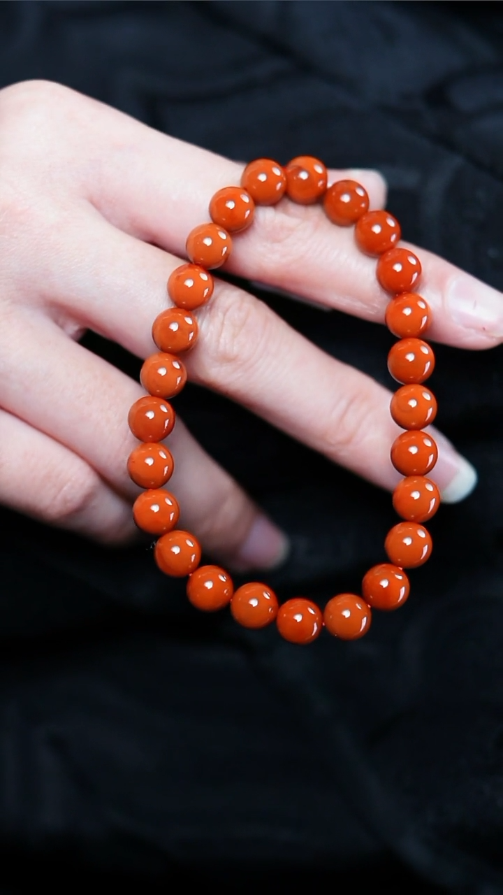 【闪购商品】南红玛瑙手串未镶嵌柿子@@SCSZ单-7.5m手工