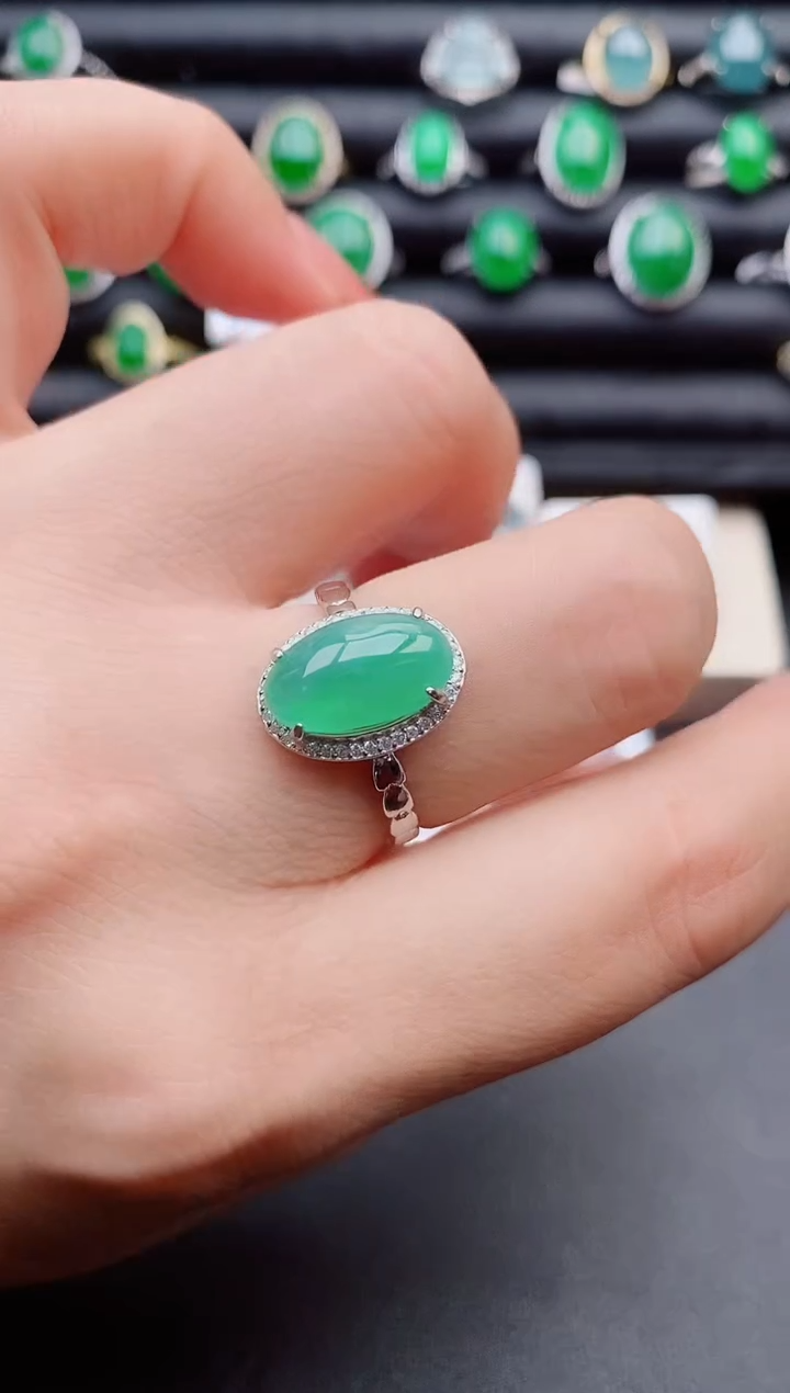 【闪购商品】翡翠戒指银S925镶嵌1321312