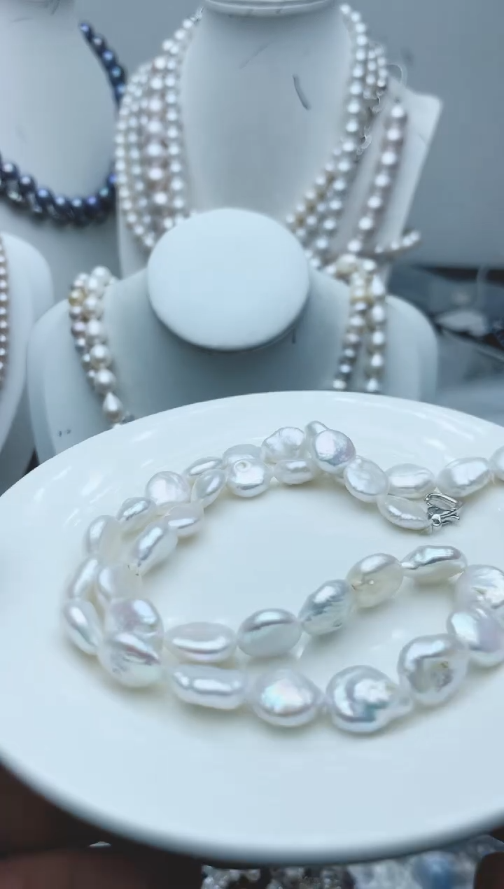 【闪购商品】淡水珍珠颈饰钛钢70