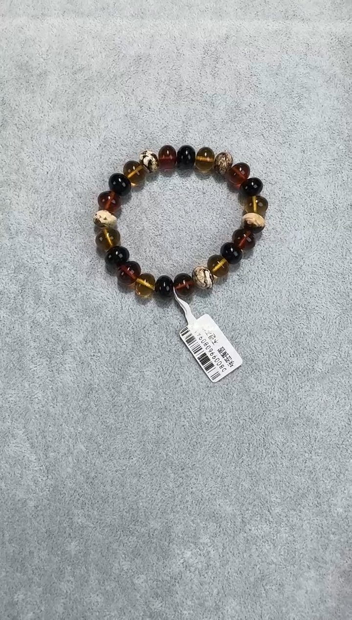 手链琥珀未镶嵌抚顺琥珀  云端   多宝  10MM 