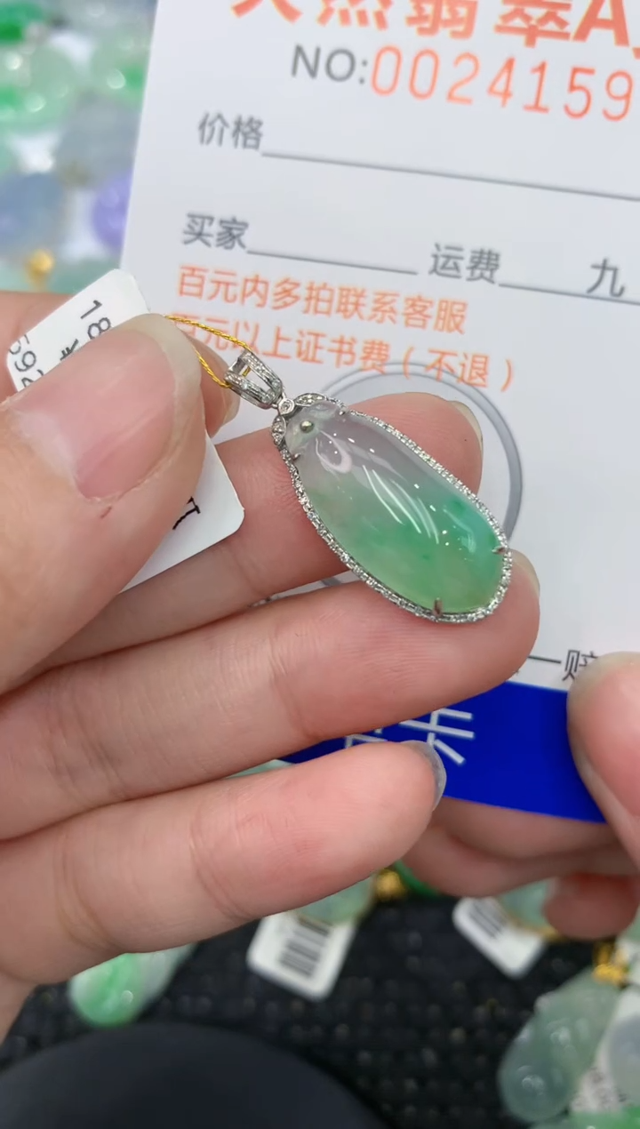 【闪购商品】翡翠颈饰18K金镶嵌11111111111