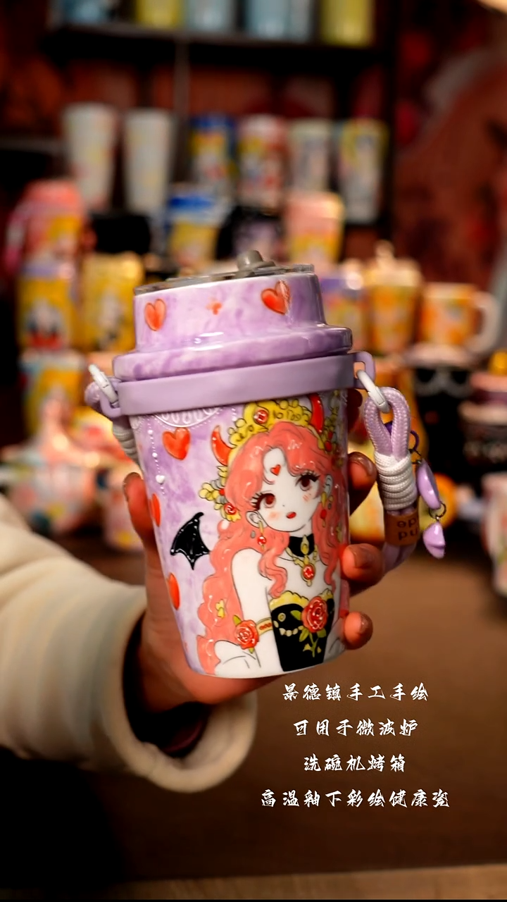 景德镇陶瓷手绘杯杯