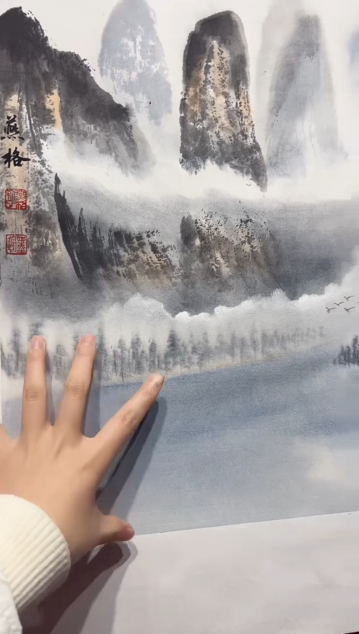 国画秦燕格国画手绘作品Y1