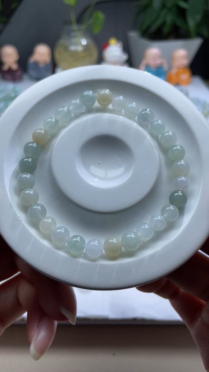 散珠翡翠福利大漏价 29颗天然缅甸A货翡翠手串打包大漏价不退不换