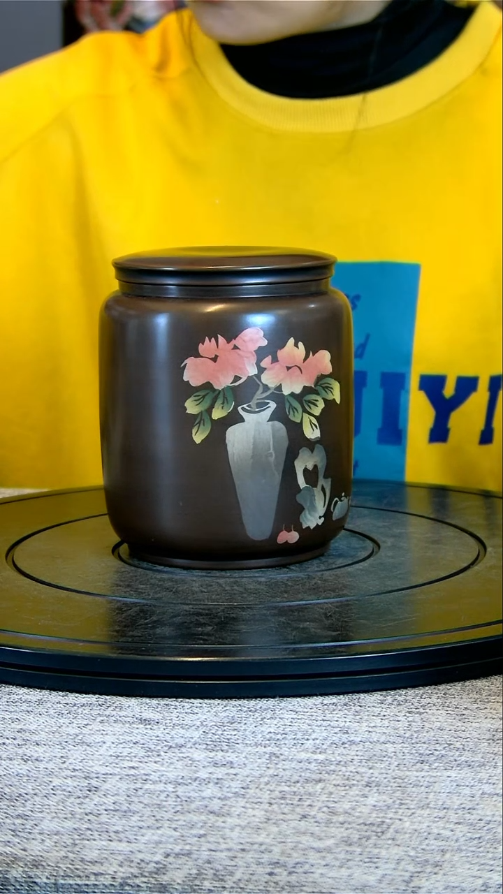 【闪购商品】建水全手工紫陶茶罐精磨069