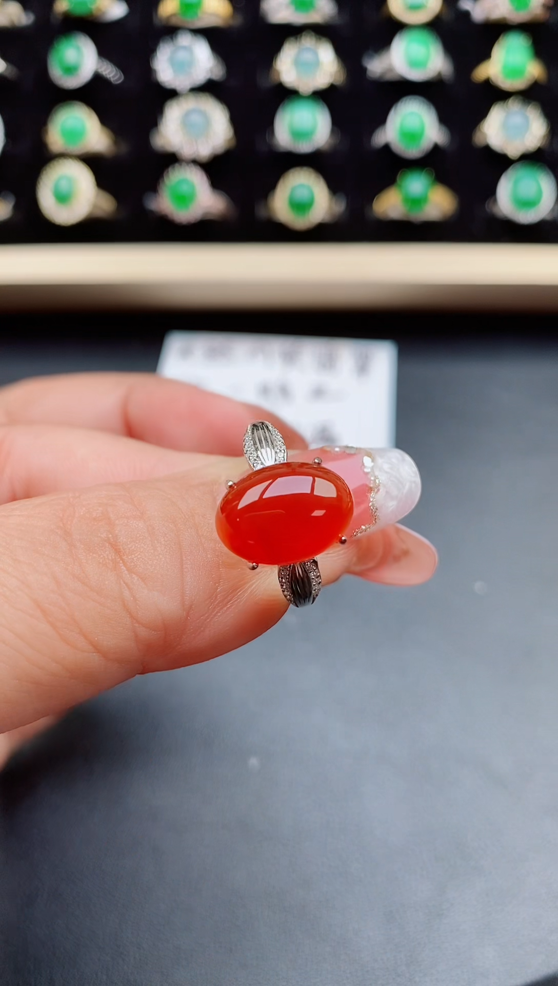 【闪购商品】玛瑙/玉髓戒指银S925镶嵌05800