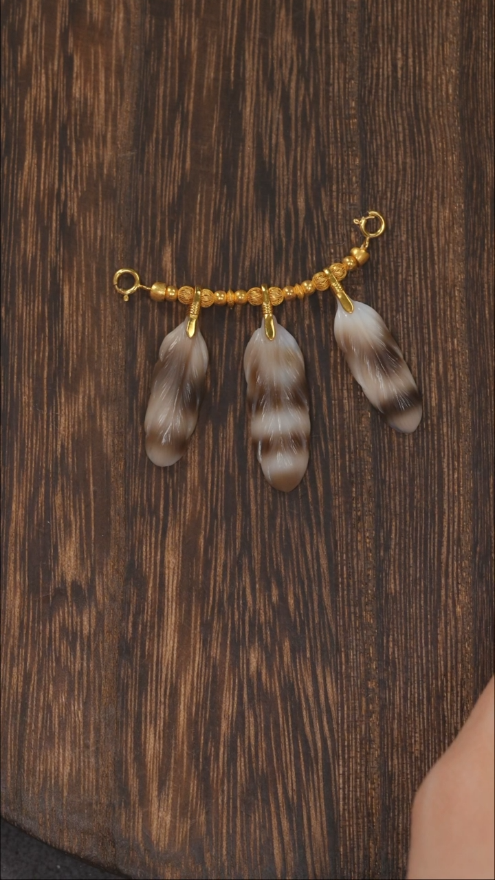 【闪购商品】玛瑙/玉髓挂饰18K金镶嵌1