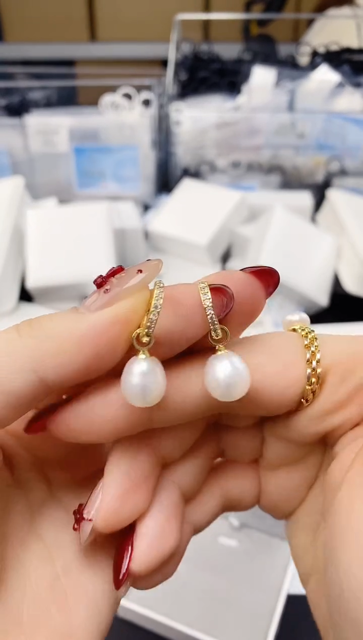 未镶嵌耳饰淡水珍珠ED1043