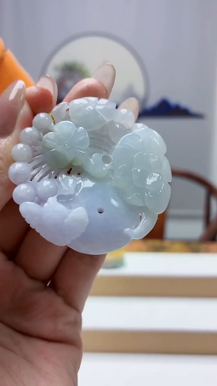 未镶嵌定制翡翠4829MM-毛货挂件78