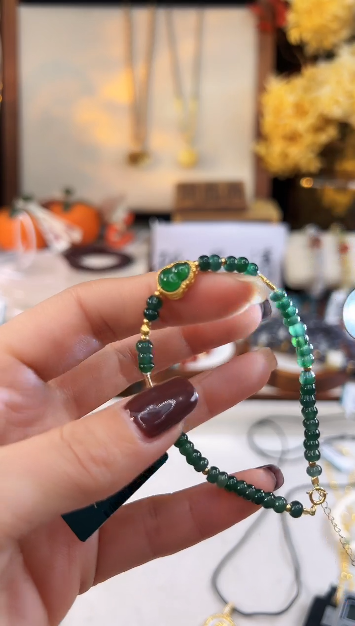 【闪购商品】翡翠手饰18K金镶嵌@@F921H015702