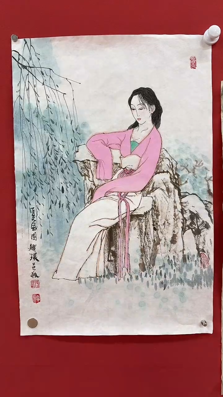 国画手绘原稿-张思俭-仕女-2.7平尺