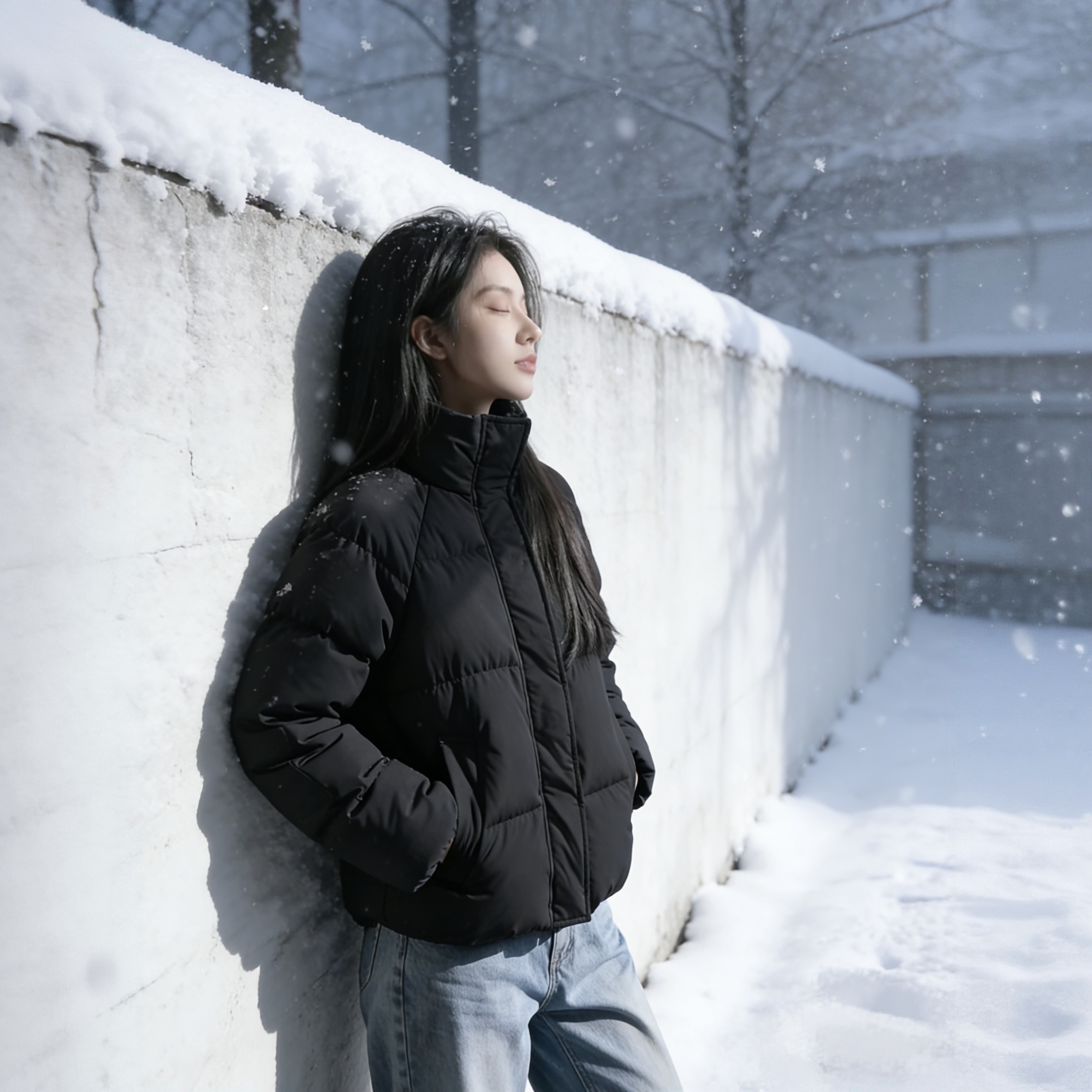  羽绒服女短款2025新款爆款小个子立领百搭加厚冬季简约时尚外套