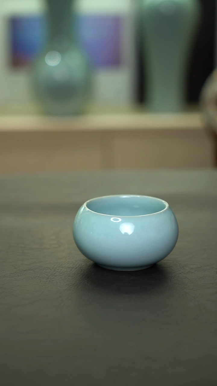 杯子瓷马***?天青禅定杯