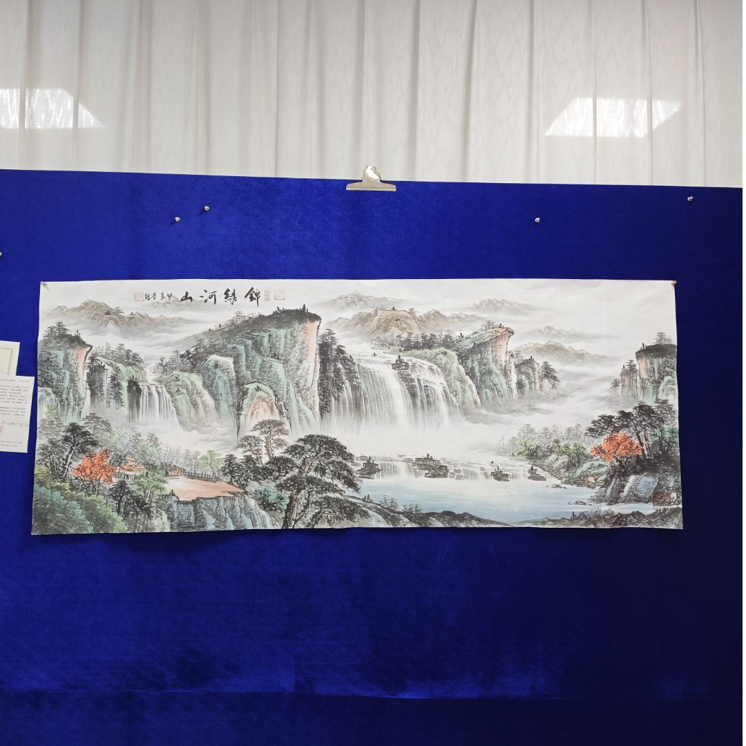 锦绣河山y李鲤手绘作品画芯尺寸180cm*70cm