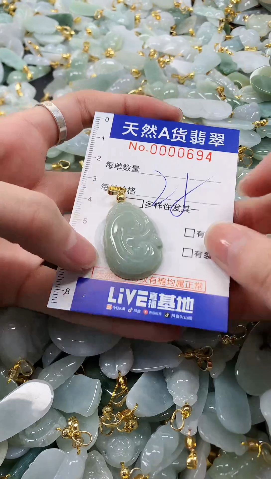 颈饰未镶嵌翡翠天然a货翡翠