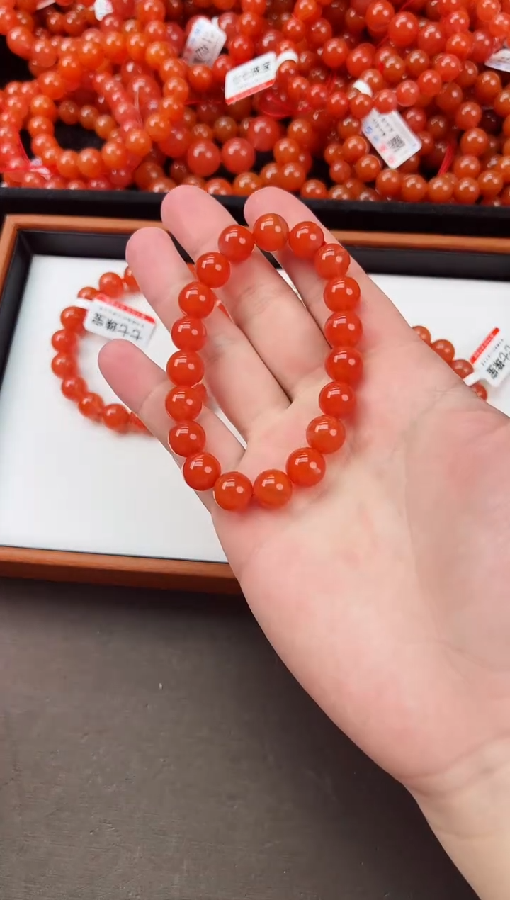 【闪购商品】南红玛瑙亮光手串卡10+未镶嵌保山杨柳滴水洞