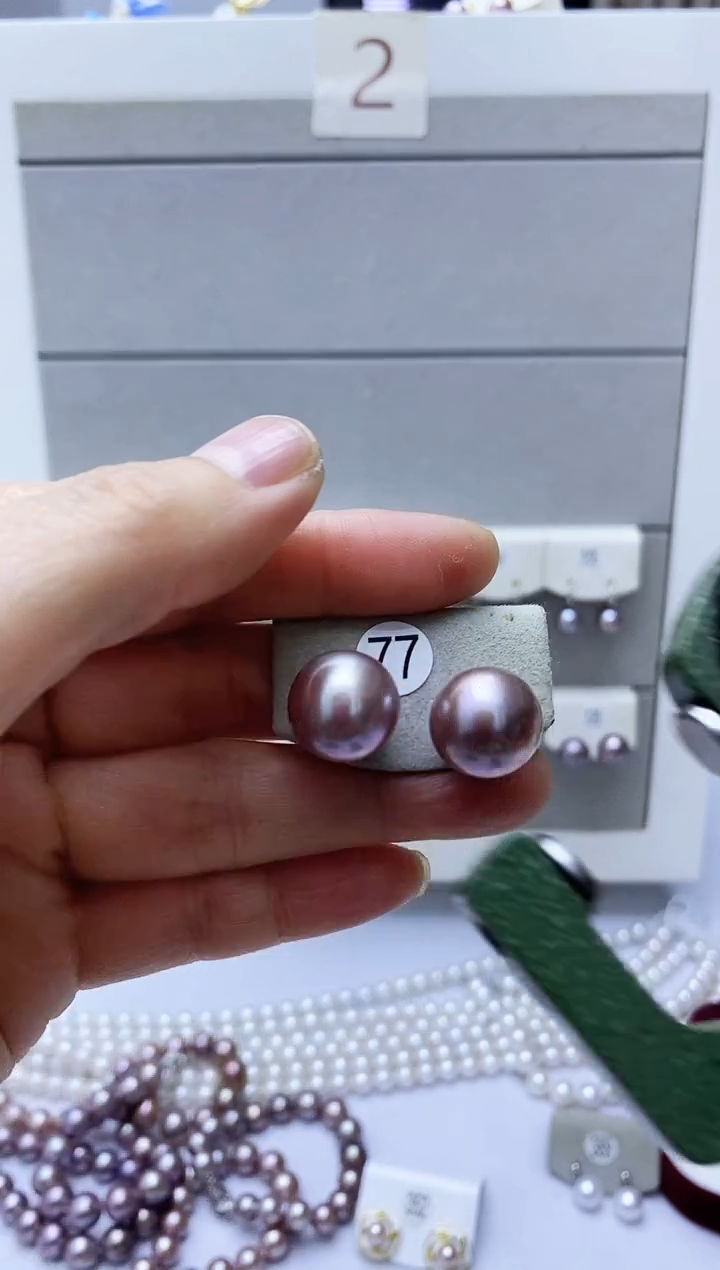 【闪购商品】淡水珍珠耳饰银S925镶嵌77