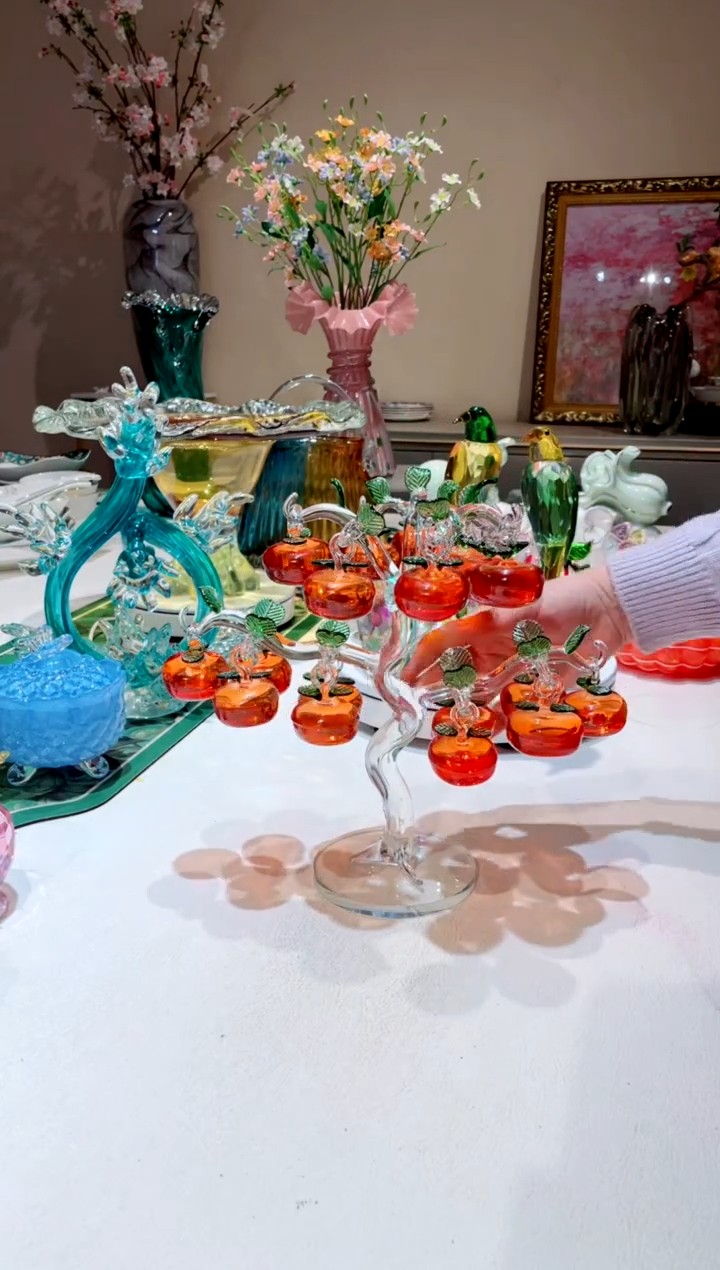 【闪购商品】琉璃手工艺品    18颗柿子树