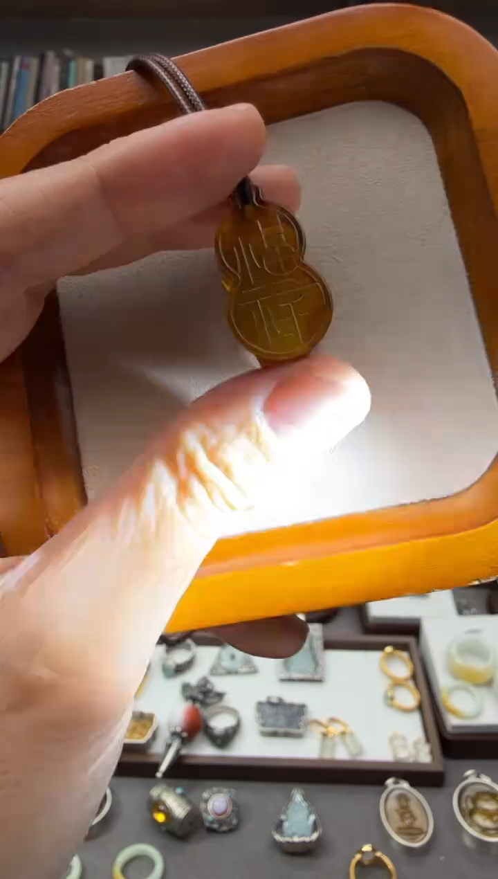 琥珀颈饰未镶嵌福禄6