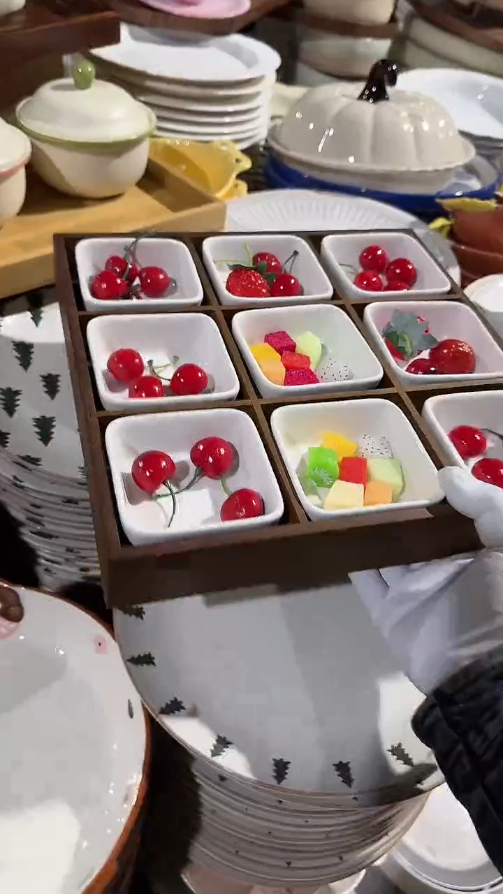 陶瓷九宫格方碗10件套微瑕 凑满20元包邮