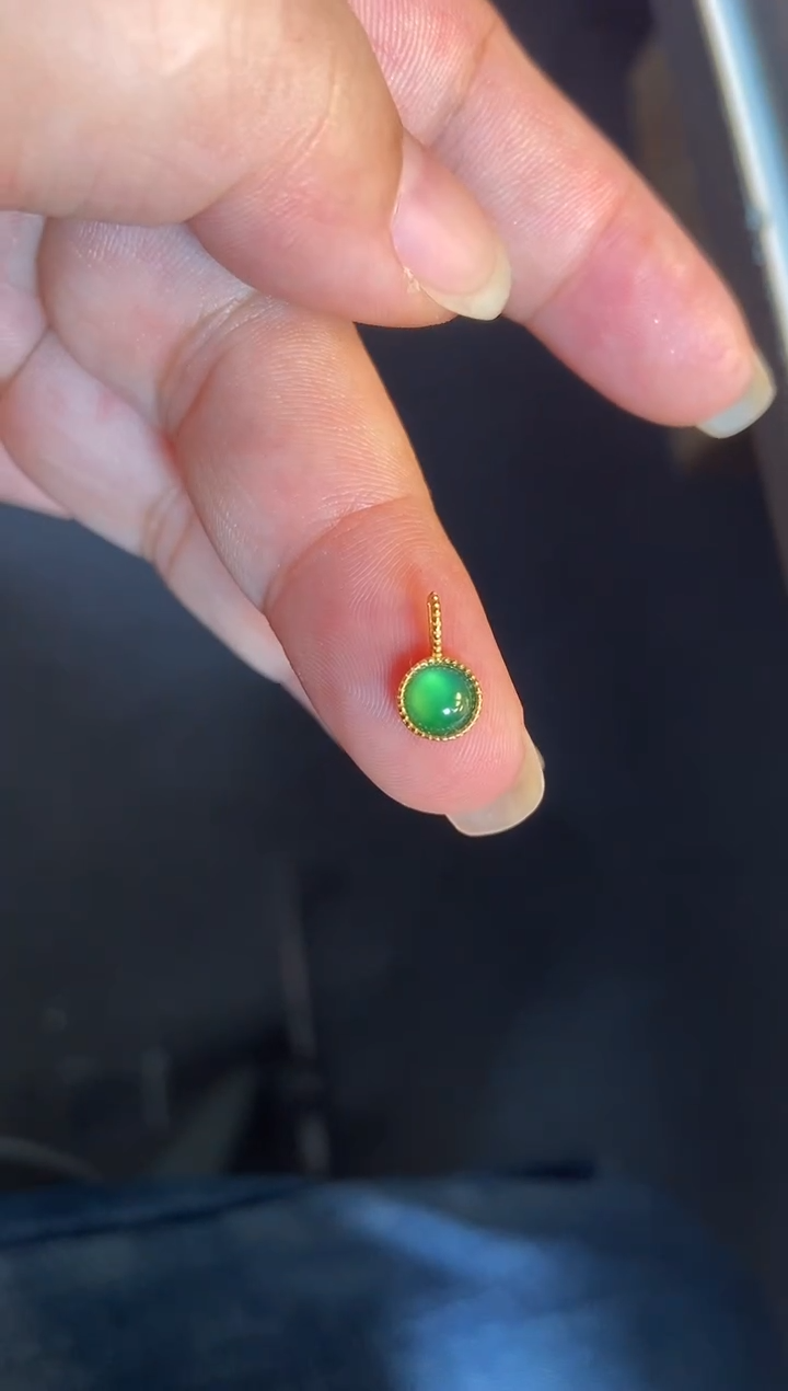 吊坠(不含链)银S925镶嵌翡翠1