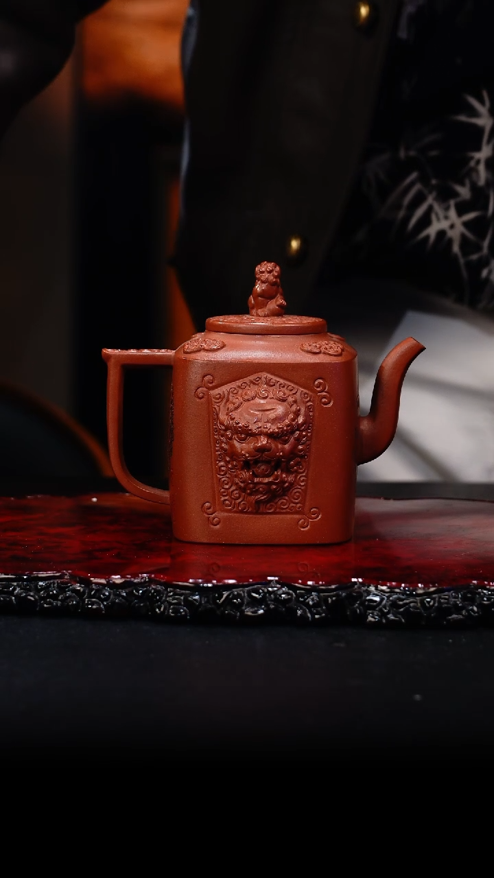 【闪购商品】紫砂茶壶28 威风凛凛,QYJ,朱泥