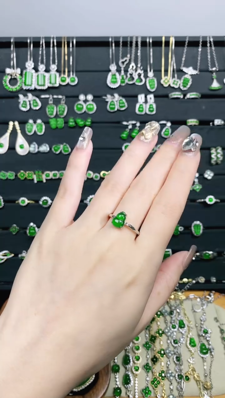 【闪购商品】翡翠戒指银S925镶嵌多样性