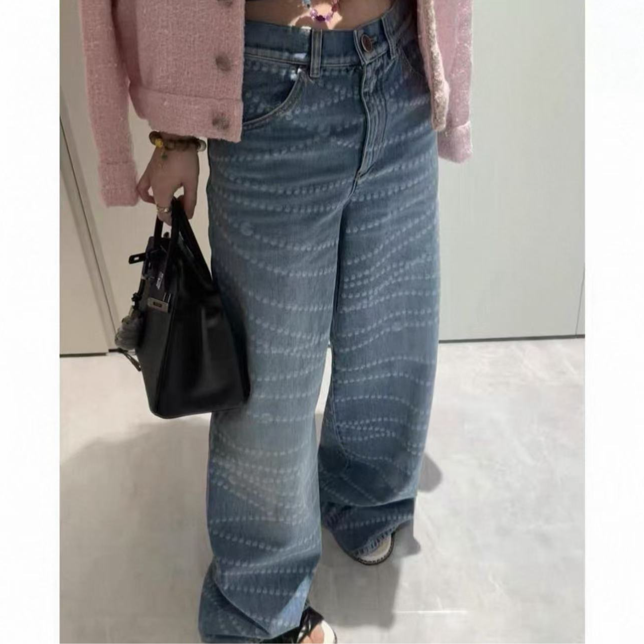 Qixiaoyao 新款小众设计师款休闲牛仔裤