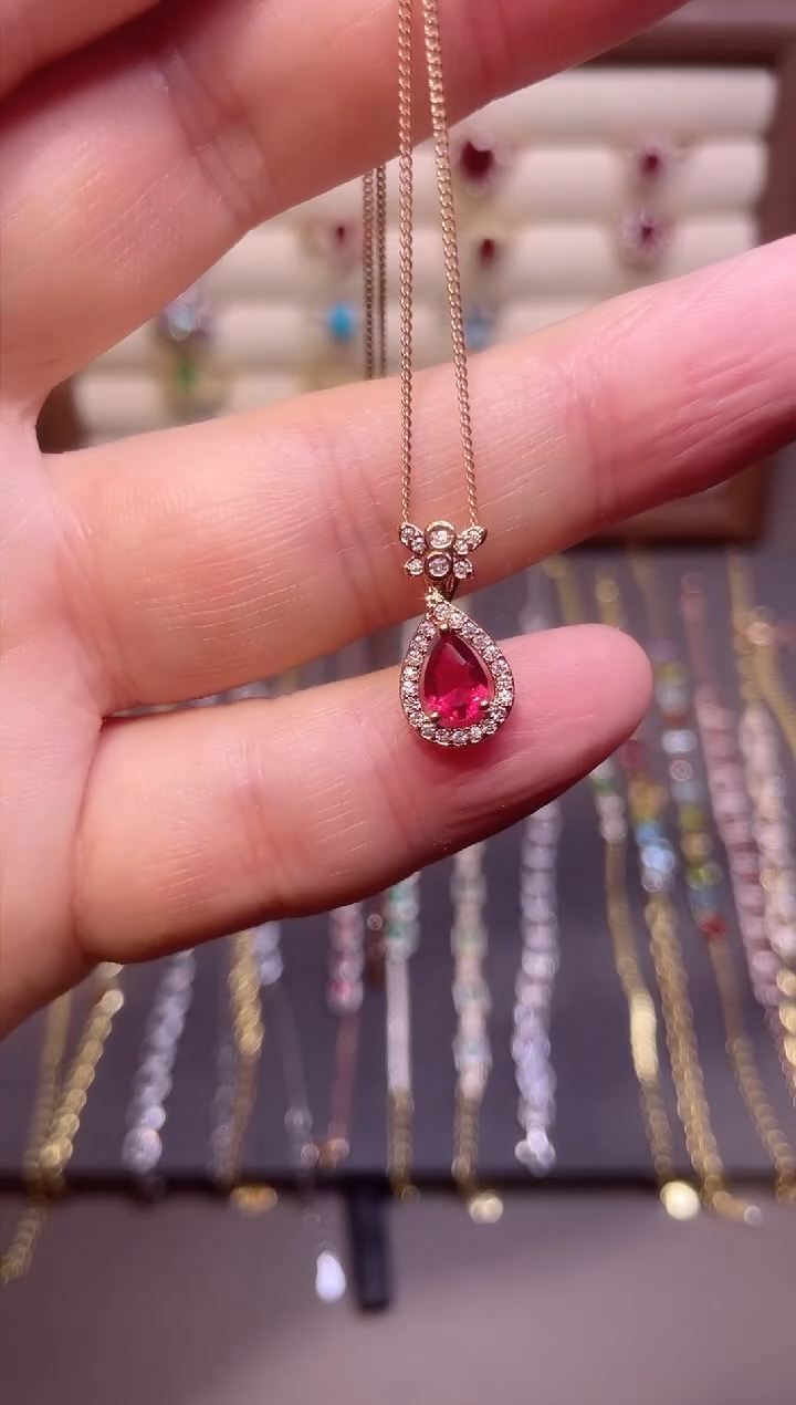 【闪购商品】碧玺颈饰银S925镶嵌1枚