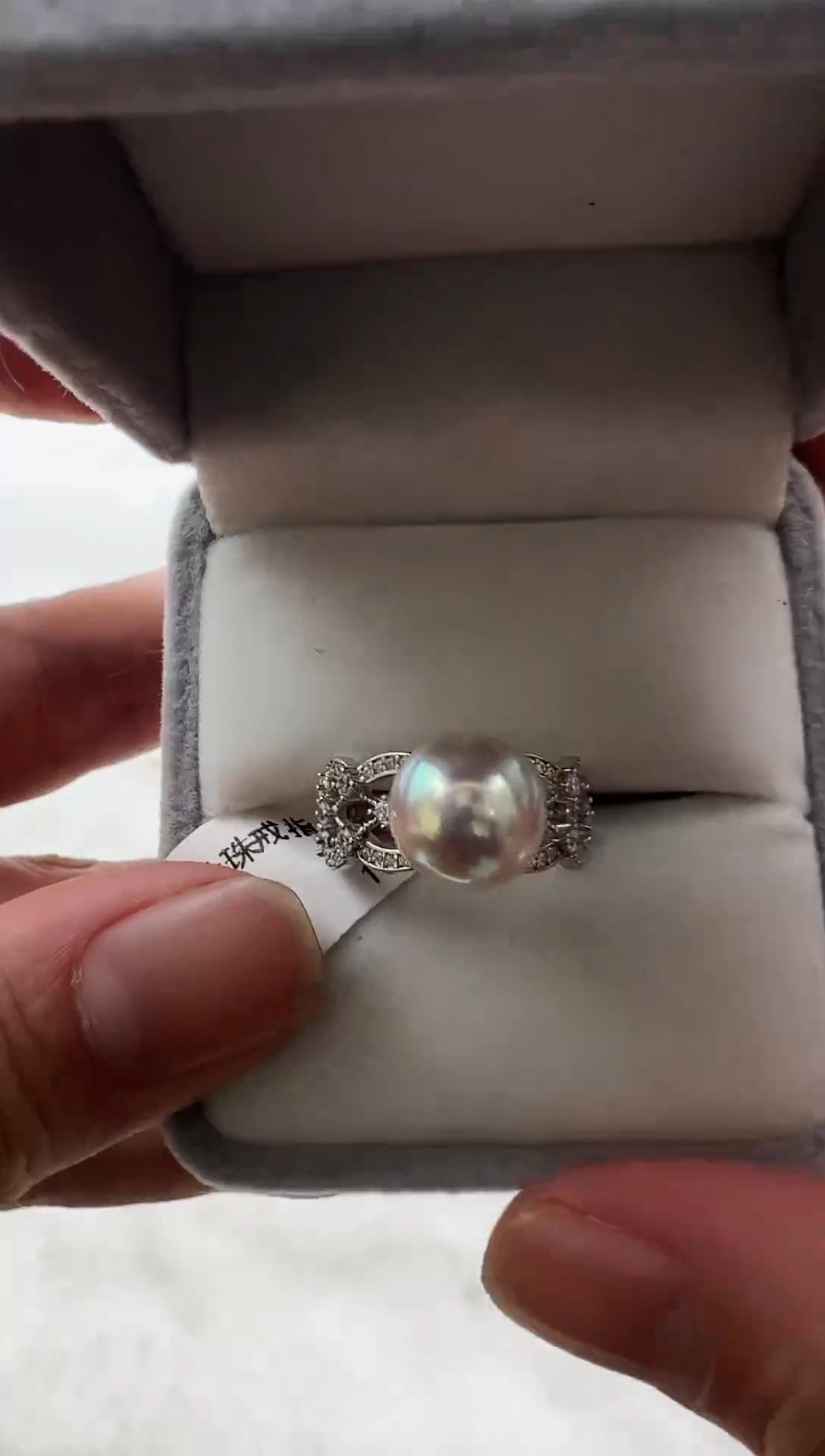【闪购商品】海水珍珠AQ银S925镶嵌海水珍珠戒指@@HF024