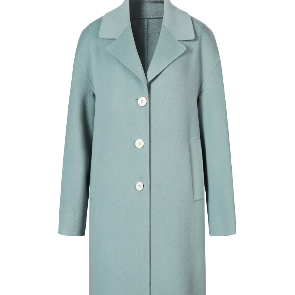 【丽公主】气质大翻领大衣女冬季复古美拉德风呢子外套Y430702