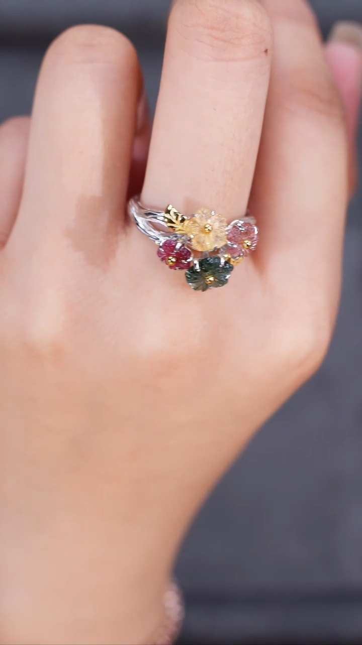 【闪购商品】碧玺手饰银S925镶嵌手饰