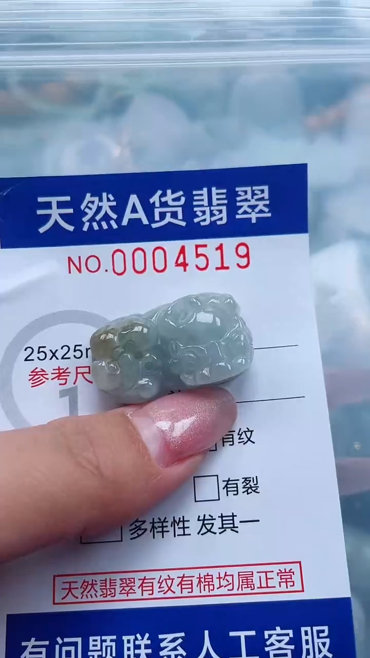 翡翠未镶嵌吊坠(不含链)Q 
