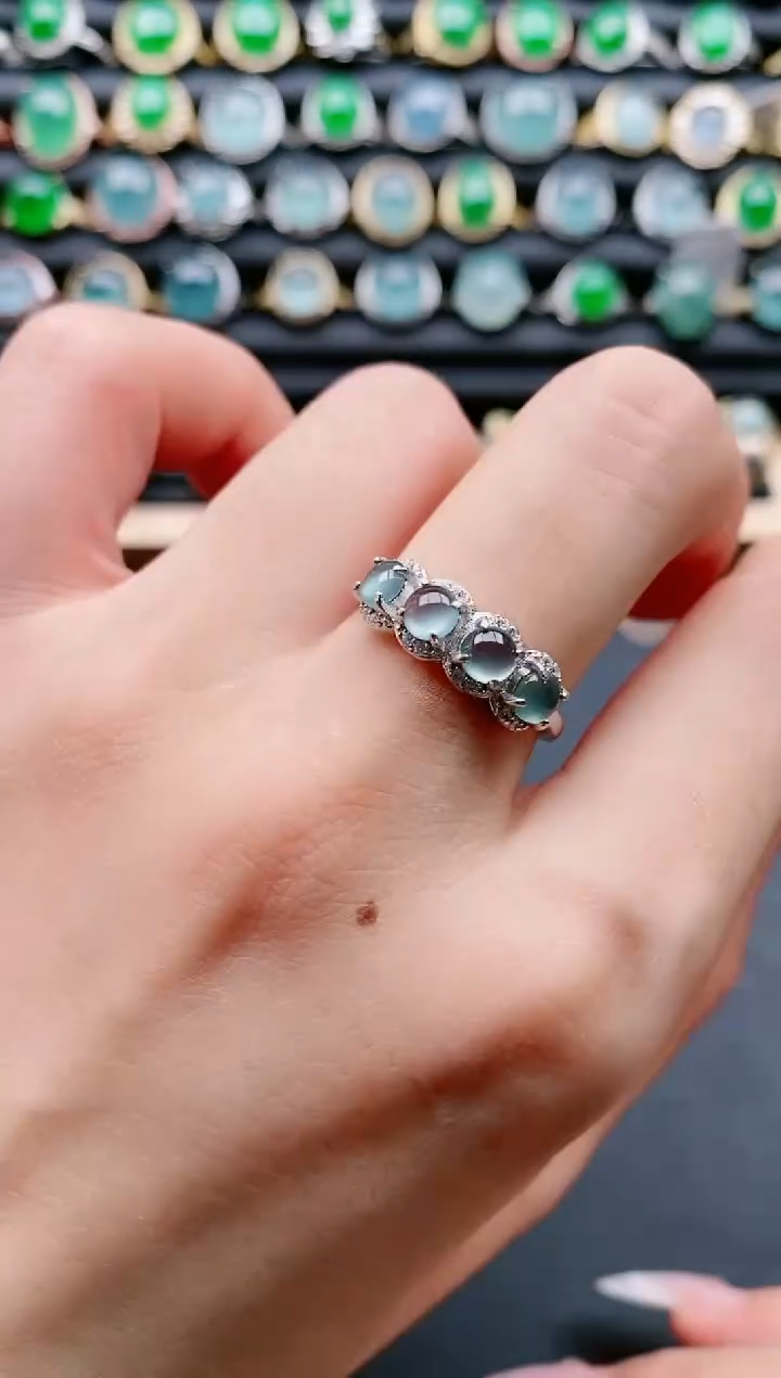 【闪购商品】翡翠戒指银S925镶嵌1111111111