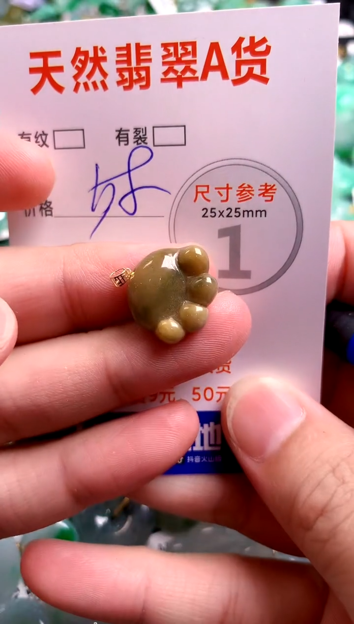 翡翠18K金镶嵌颈饰13004629