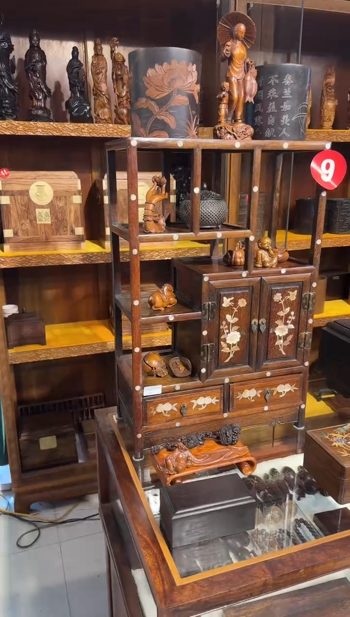 【闪购商品】木木艺缅花镶嵌博古架1980..88888