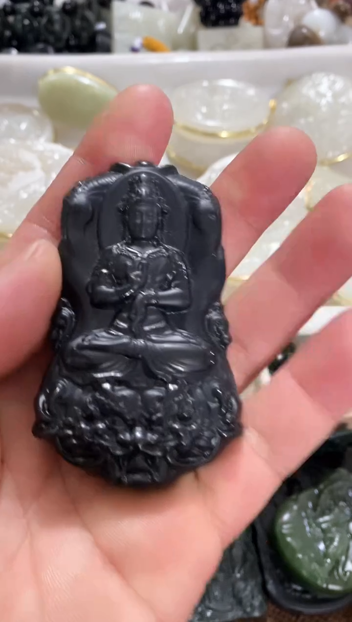 【闪购商品】和田玉吊坠(不含链)未镶嵌青花观音