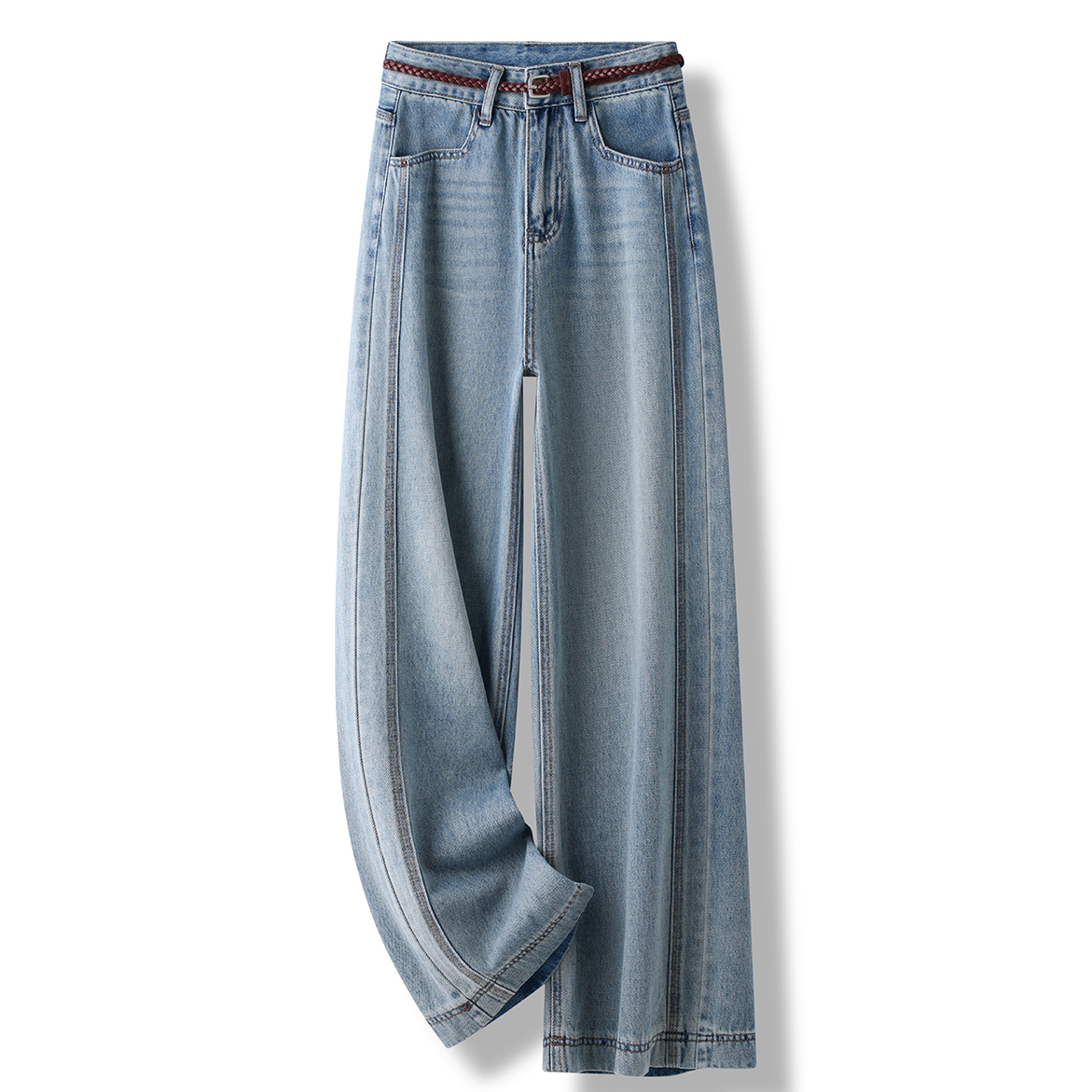 直筒牛仔裤时尚休闲百搭宽松潮流设计感复古