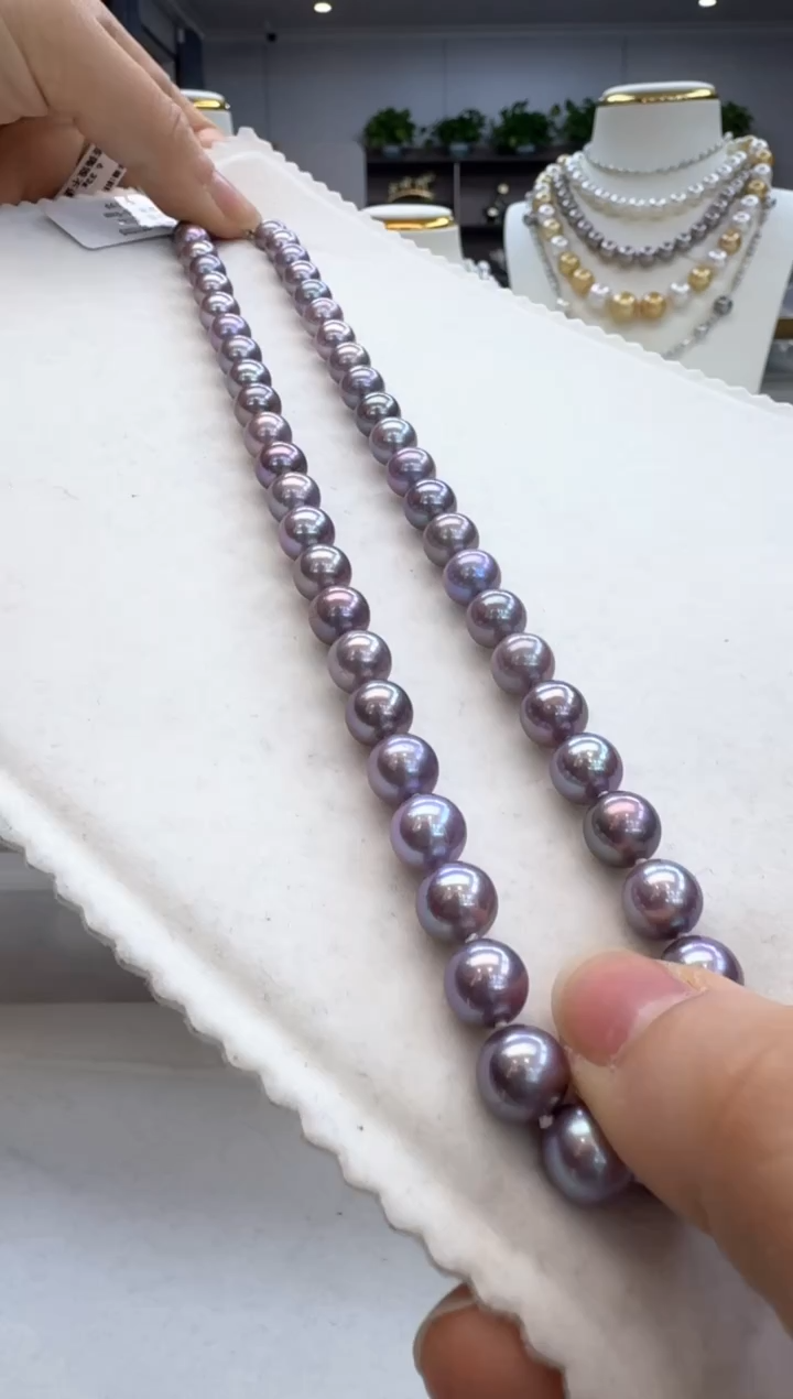 【闪购商品】淡水珍珠项链未镶嵌淡水项链帝王紫
