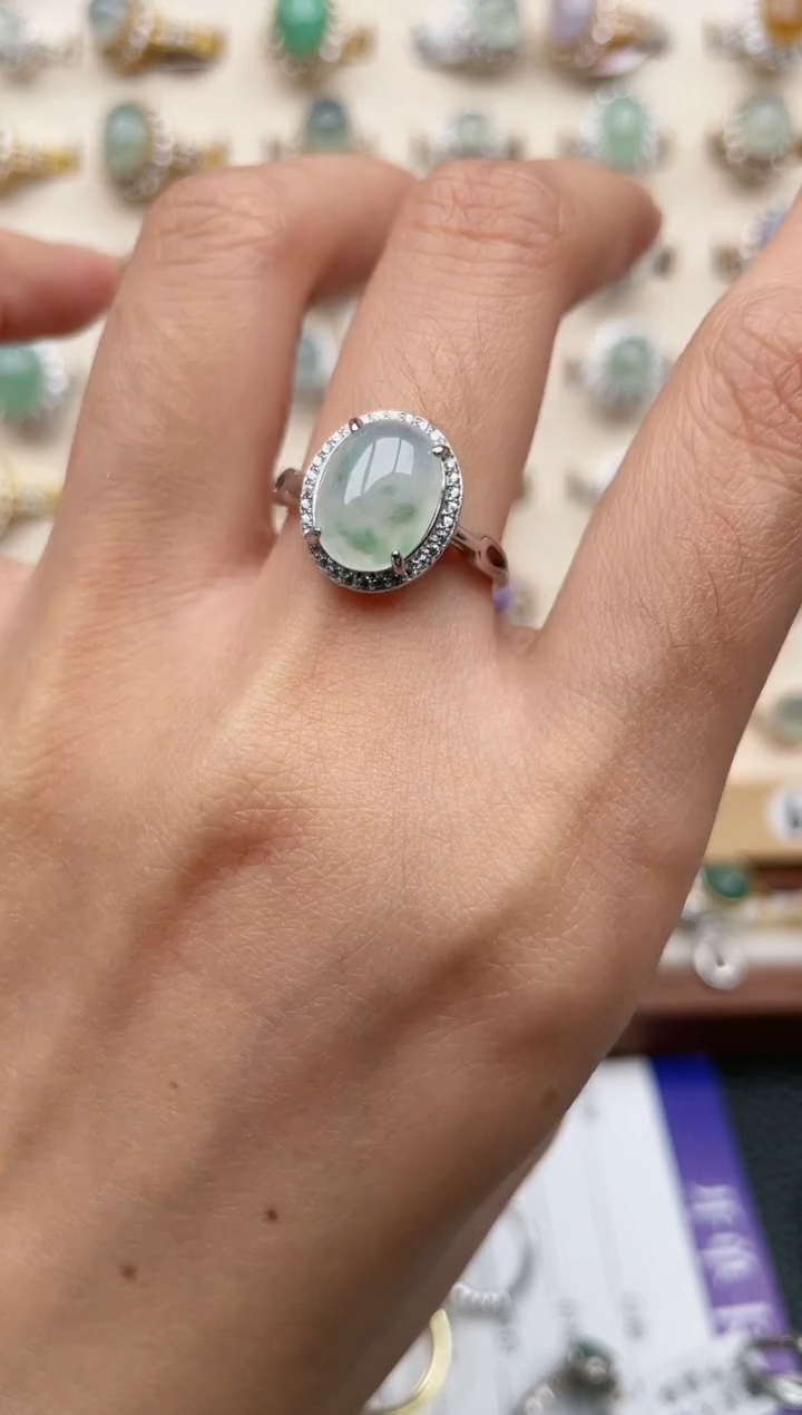 【闪购商品】翡翠戒指银S925镶嵌1111