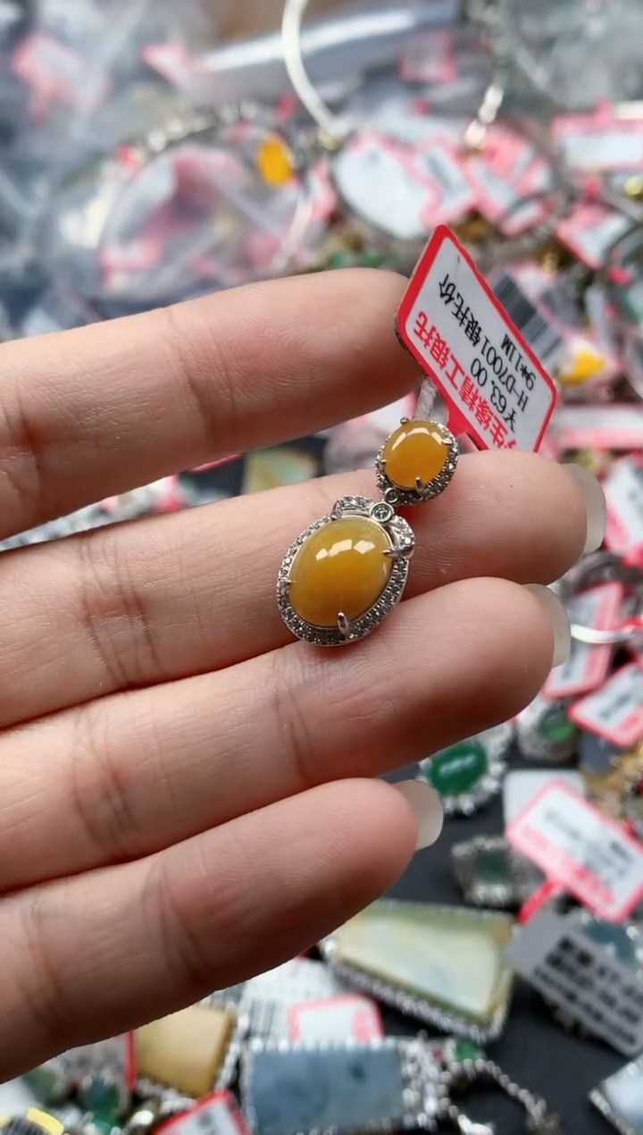 银S925镶嵌戒指翡翠天然A货缅甸翡翠