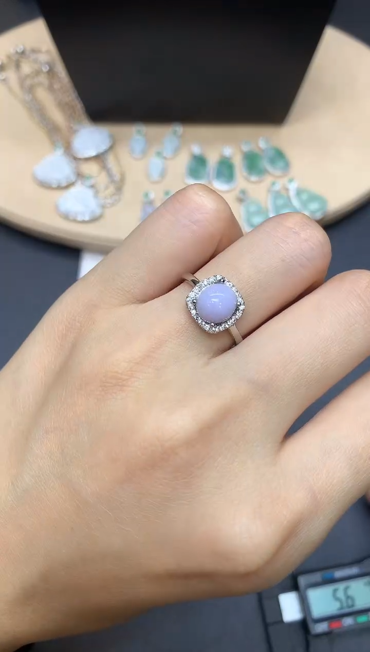 【闪购商品】翡翠戒指银S925镶嵌蛋面【无服务费】