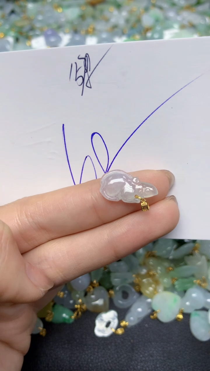 【闪购商品】翡翠颈饰18K金镶嵌天然翡翠A货