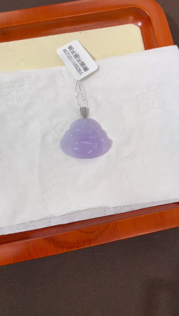 【闪购商品】翡翠颈饰18K金镶嵌天然缅甸a货翡翠