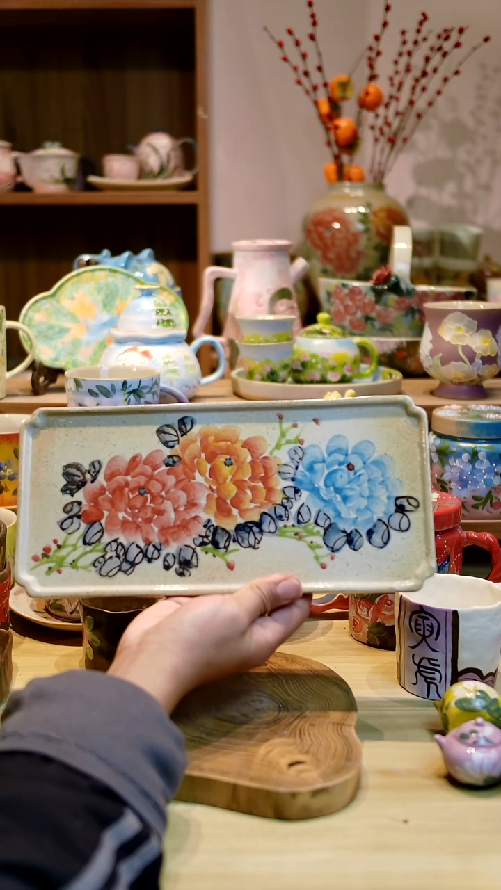 瓷片景德镇釉下五彩手绘陶瓷