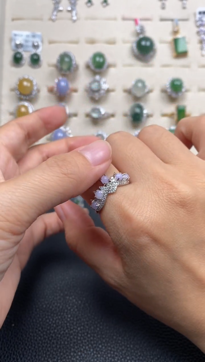 【闪购商品】翡翠戒指银S925镶嵌111111