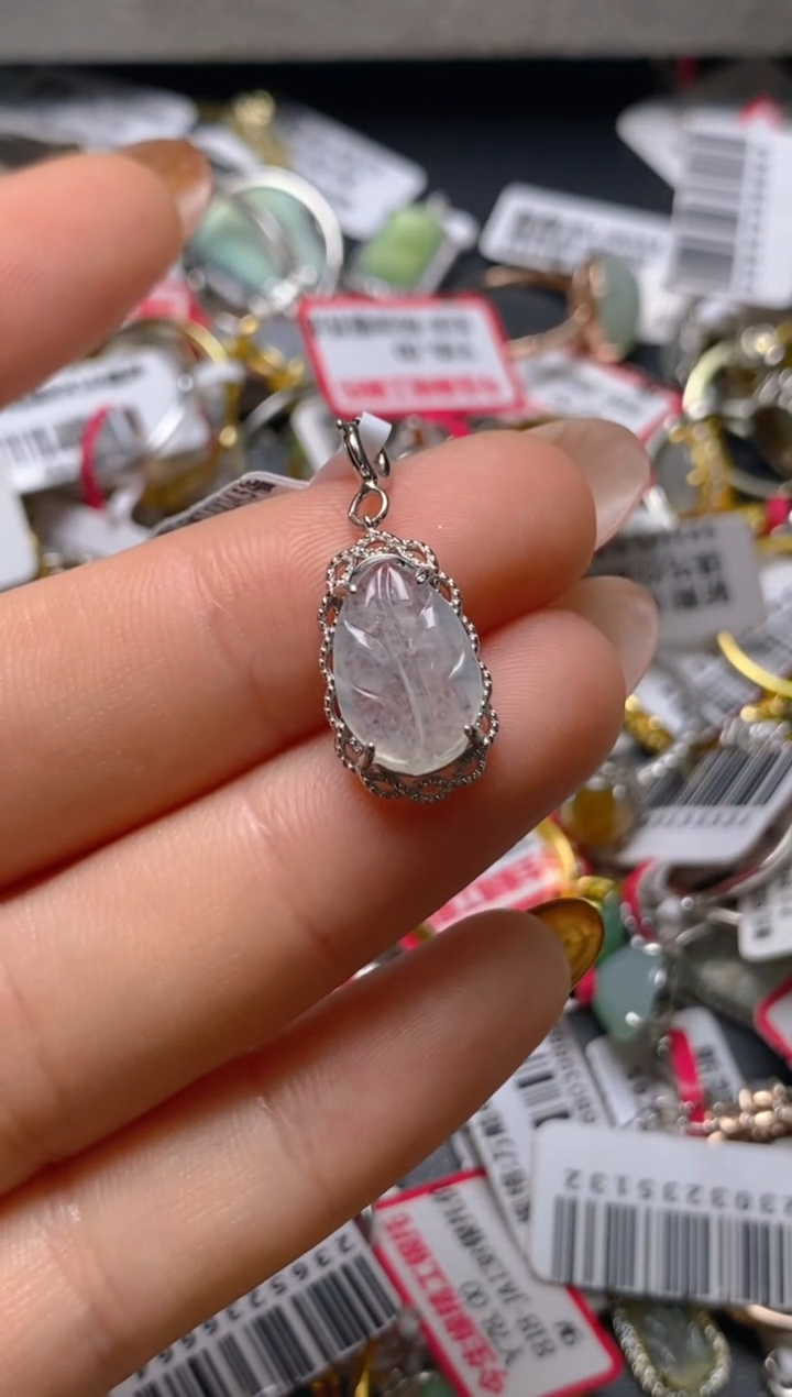 银S925镶嵌戒指翡翠百内无证书